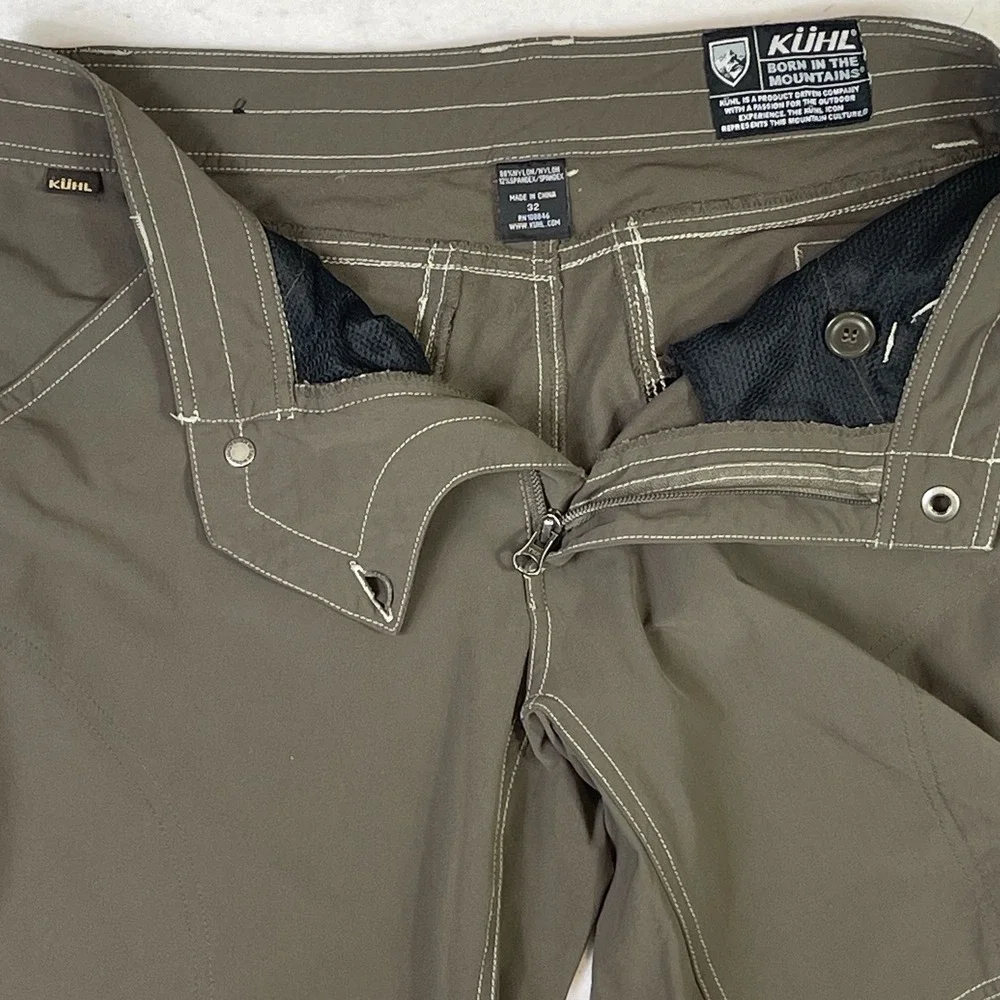 Kuhl Renegade Men 32 Hiking Shorts Brown Stretch Contrast Stitch 11" Inseam - Picture 12 of 12